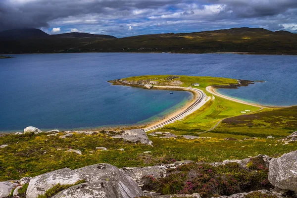 Peninsula Ard Neakie Con Hornos Cal Lago Eriboll Escocia — Foto de Stock