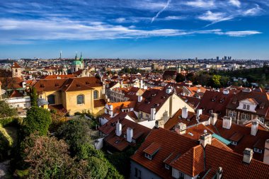 Çek Cumhuriyeti Prag 'daki Hradcany Kalesi' nden Panorama Manzarası