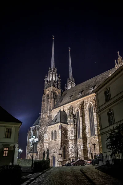 Katedra Świętych Piotra Pawła Brnie Republice Czeskiej — Zdjęcie stockowe