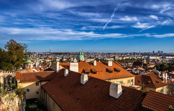 Vista Panoramica Dal Castello Hradcany Sulla Città Praga Nella Repubblica — Foto Stock