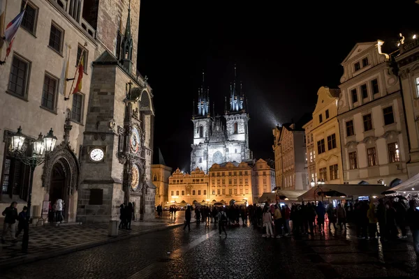 Prague Czech Republic October 2019 Old Town Square Astromonic Clock — Stock Photo, Image