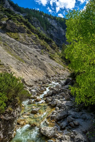 Clear Wild Mountain River Green Canyon Oetschergraeben Austria — Stock Photo, Image