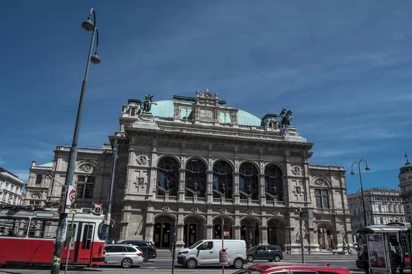 Vista Frontal Ópera Ciudad Interior Viena Austria — Foto de Stock