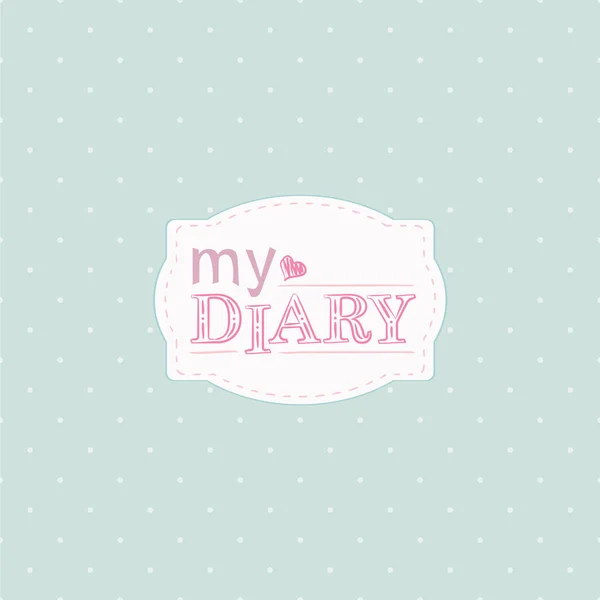 Cute Vector Cover Diary Vector Illustration Seamless Dotted Pattern — Stock Vector