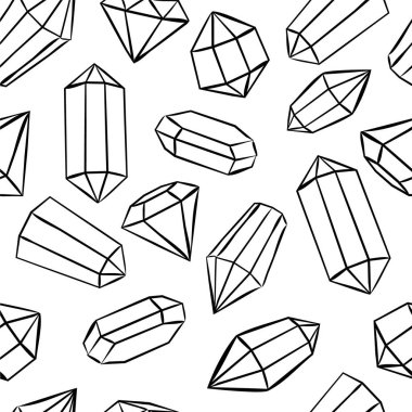 Kusursuz kristal deseni. Kusursuz desen. Vektör kristalleri. Elmaslar arka plan