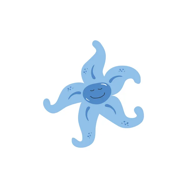 Vector Handdrawn Cute Illustration Starfish Star Sea White Background Concept Stock Vector