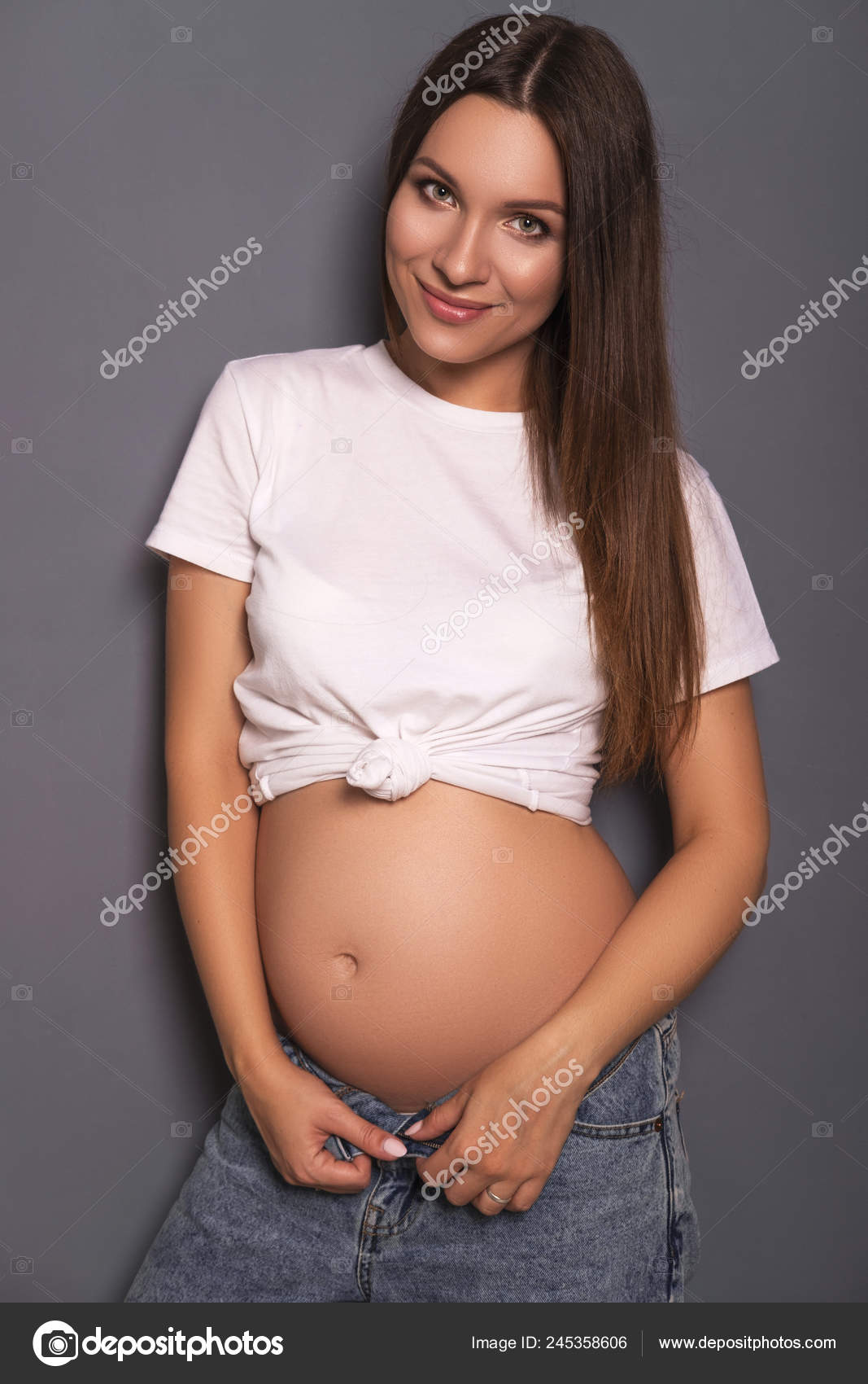 Grey Haired Woman Pregnant