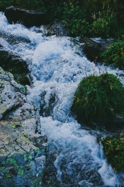 Mavi gürültülü dağ nehir spreyi