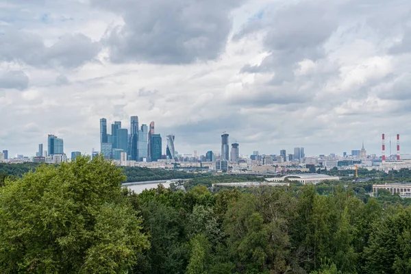 Från Observationsdäcket Moskva City Sommar Moskva — Stockfoto