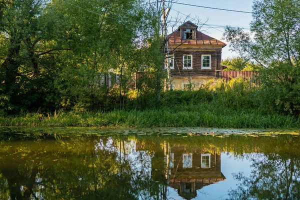 Casas Madeira Velhas Pereslavl Zalessky Rússia Verão 2020 — Fotografia de Stock