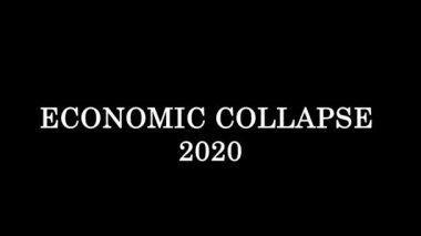 4 bin. Televizyondaki haber ve reklamlar için ECONOMIC COLLAPSE 2020 metni ile açılır ekran koruyucusu. Dünya ekonomik krizi. Ekonomide küresel çöküş konsepti.