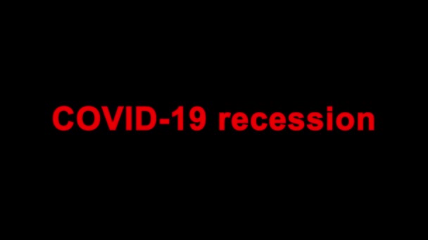 Haberler ve reklamlar için COVID-19 mesajlı kısa ekran koruyucusu. Virüs salgını. Küresel sağlık sorunu kavramı. 4K. — Stok video