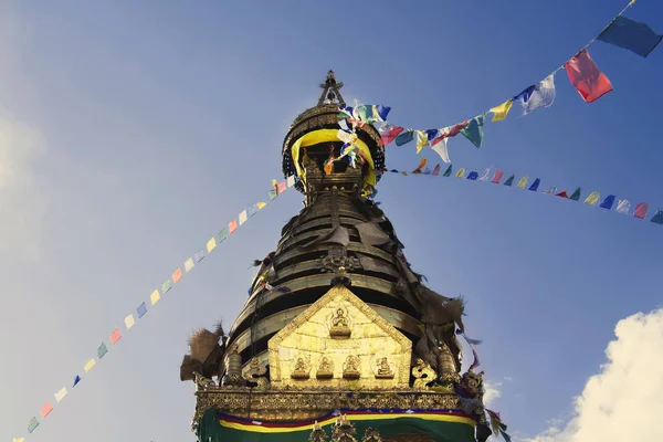 Buddyjska Stupa Dolinie Katmandu Nepal Monkey Świątynia Swayambhunath — Zdjęcie stockowe