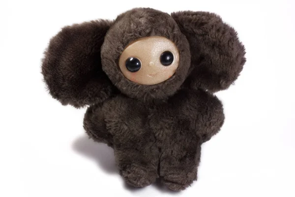 Ryska Seriefiguren Cheburashka Isolerad Vit Bakgrund — Stockfoto