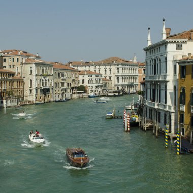 17.04.2019. İtalya. Venedik. Büyük Kanal Manzarası.