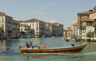15.04.2019. İtalya. Venedik. Büyük Kanal Görünümü.