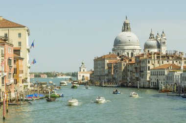 15.04.2019. İtalya. Venedik. Büyük Kanal Görünümü.