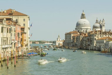 15.04.2019. İtalya. Venedik. Büyük Kanal Görünümü.