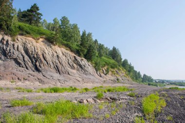 ..  . - Rusya. Tomsk bölgesi. Mavi Uçurumun Manzarası.   .  ..  .    .    .