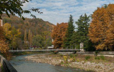 - Rusya. Krasnodar bölgesi. Khosta. Khosta nehir dolgusu. 