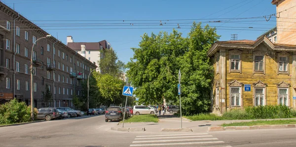 2018 Rússia Novosibirsk Rua Kommunisticheskaya — Fotografia de Stock