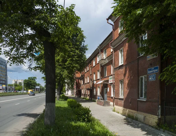 2017 Nizhny Novgorod Σπίτι Τούβλο Στην Οδό Kominterna — Φωτογραφία Αρχείου