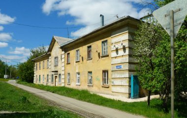 22.05.2017 Rusya. Nizhny Novgorod. Fedoseenko caddesindeki tuğla ev..