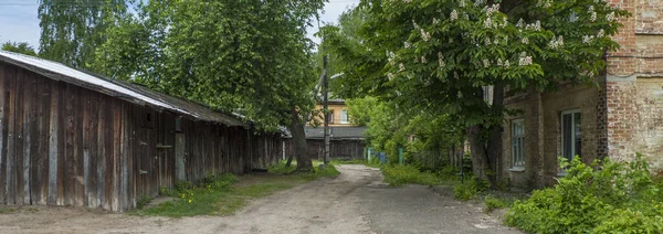 Rusland Nizjni Novgorod Tuin Van Het Huis Svirskaya Straat — Stockfoto
