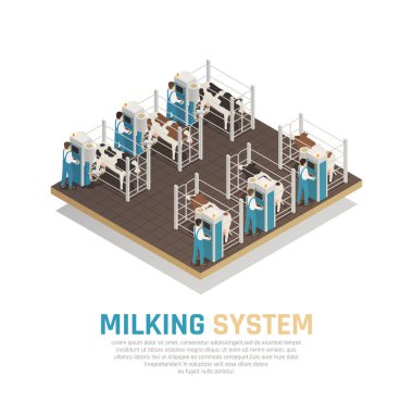 Sağım işlemi fabrika arka plan