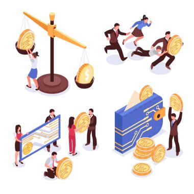 Cryptocurrency 2 x 2 tasarım konsepti