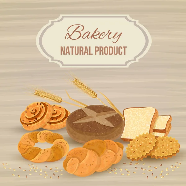 Brot-Plakat-Illustration — Stockvektor