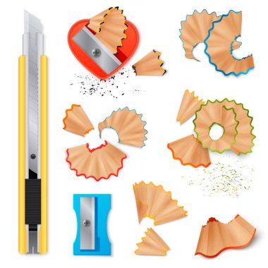 Knife For Pencils Sharpening And Shavings clipart