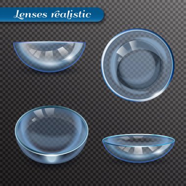 Gerçekçi göz şeffaf Set lensler