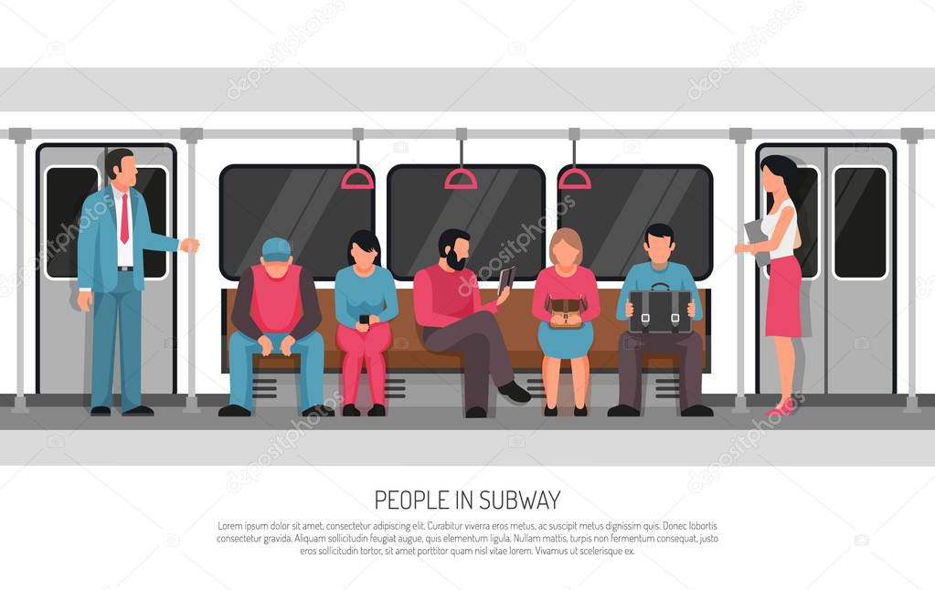 People Subway Transport Poster