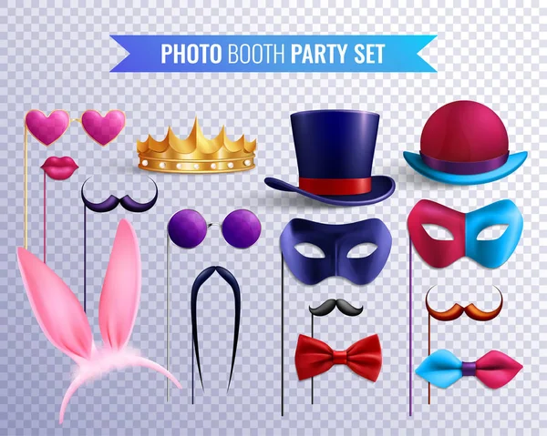 Photo Booth maskers Set — Stockvector