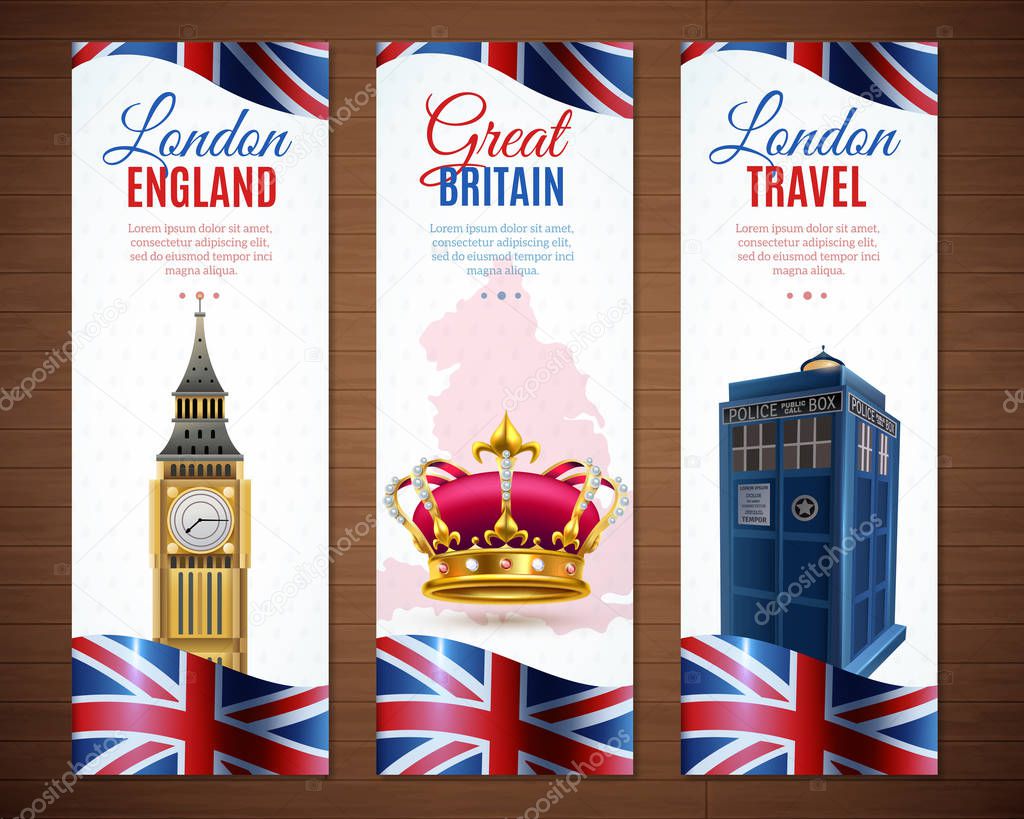 London Vertical Banners Collection