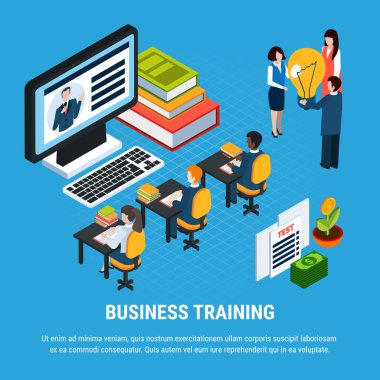 Webinar izometrik kompozisyon renkli