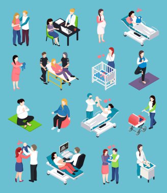 Gebelik izometrik simgeler