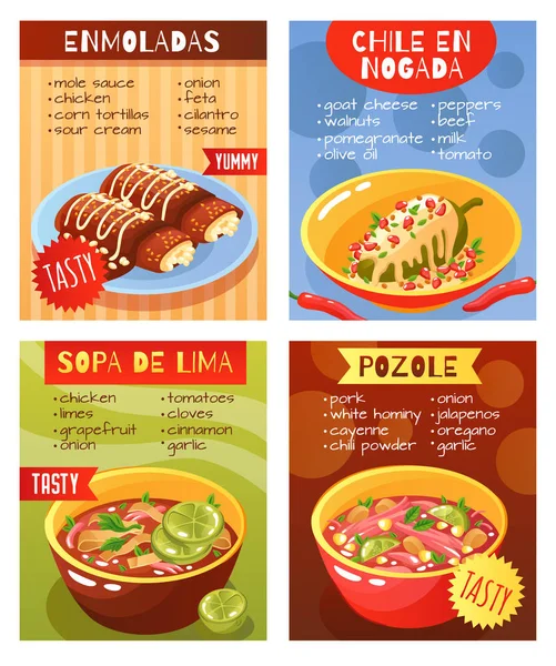 墨西哥菜的概念 — 图库矢量图片