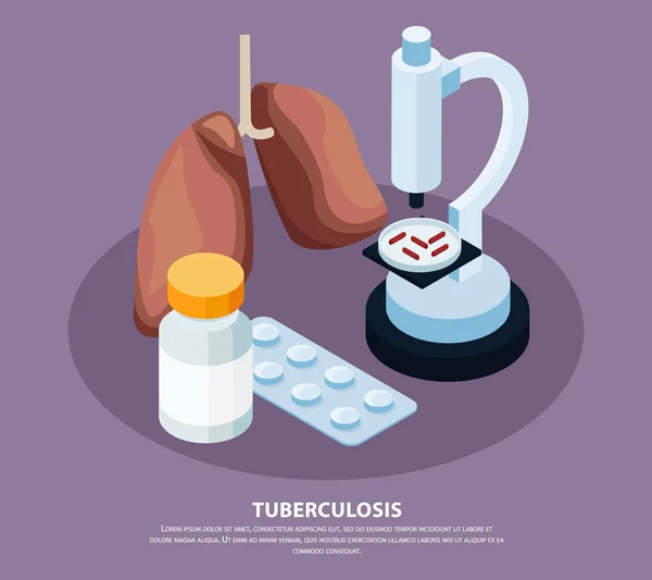 Concetto di prevenzione della tubercolosi — Vettoriale Stock