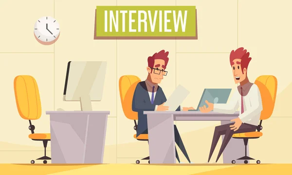 Office Interview Job Background — Stock Vector