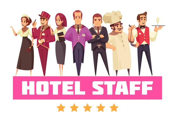 Best Hotel Team Background — Stock Vector