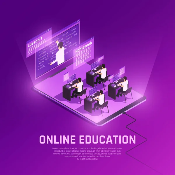 Online-Schulform Hintergrund — Stockvektor