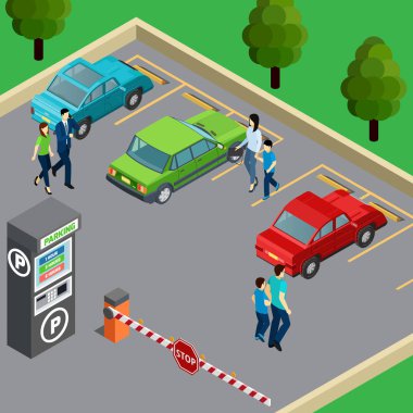 Otomat izometrik çizimde