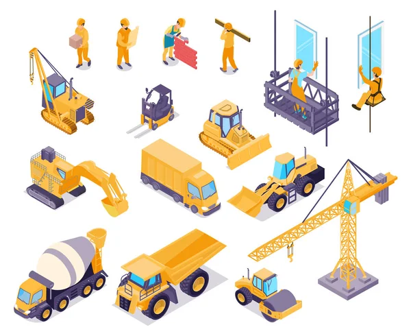 Conjunto isométrico de construcción — Vector de stock