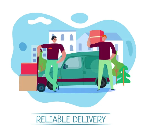 Reliable Delivery Concept — Stock Vector