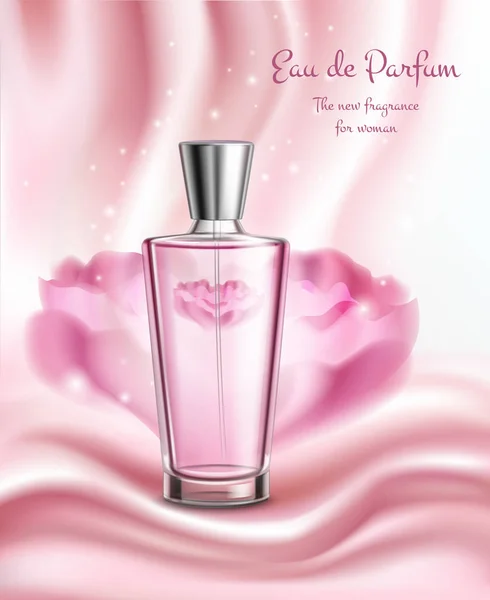 Composition de la publicité produit parfum — Image vectorielle