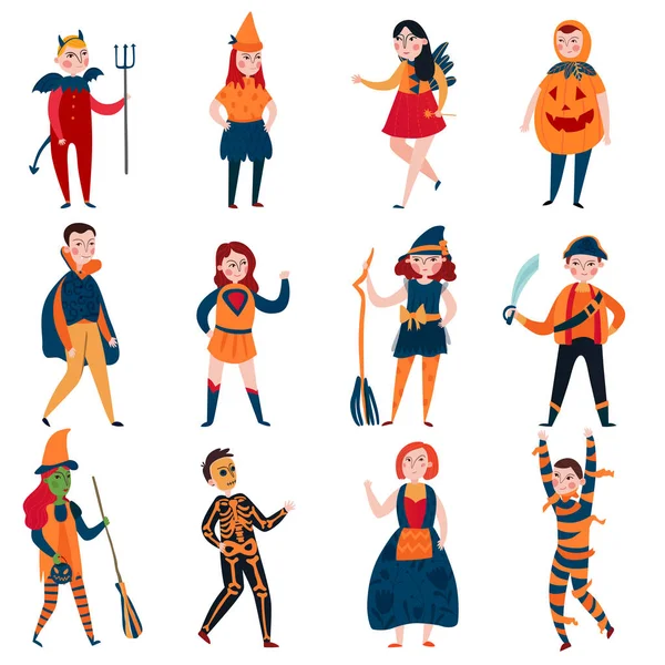 Ensemble pour enfants mystiques Halloween — Image vectorielle