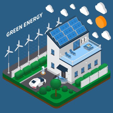 Eko elektrik izometrik kompozisyon 