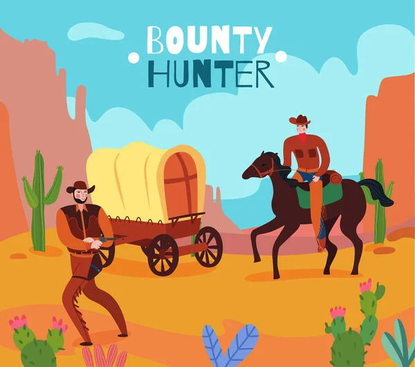 Vilda västern Bounty bakgrund — Stock vektor